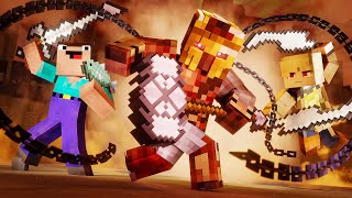 Desert Arena SURVIVAL Minecraft Fight Animation [upl. by Aivart]