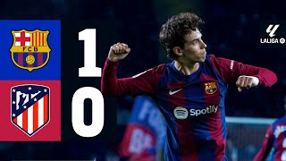 FC BARCELONA 1 vs 0 ATLETICO MADRID  LALIGA 202324 MD15 [upl. by Eylk165]