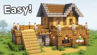 Minecraft Survival Starter House Tutorial🏠 [upl. by Wildee]