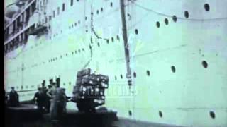 Ocean liner 1930s Film 594 [upl. by Fine]