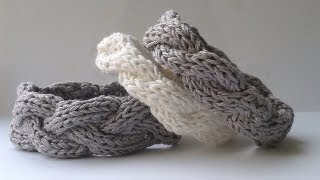 KNITTING TUTORIAL  SMALL CABLED BANGLE [upl. by Knick]