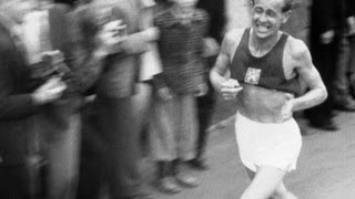 Emil Zátopek Wins 5000m 10000m amp Marathon Gold  Helsinki 1952 Olympics [upl. by Ahsiela]