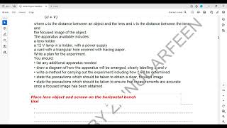 Experiment to find focus of convex lens [upl. by Deyes]