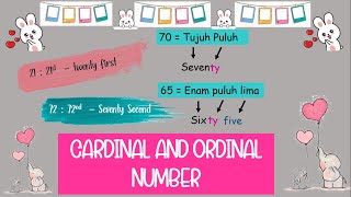 CARDINALORDINAL NUMBER LENGKAP [upl. by Ulita]