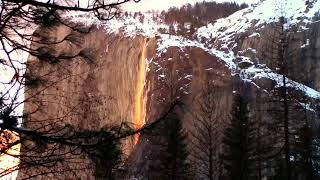 Yosemite Horsetail Firefalls  February 22 2019 [upl. by Aihsekram]