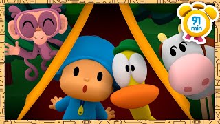 🏕️ POCOYO in ENGLISH  Pocoyó at the Campsite 91 min Full Episodes VIDEOS and CARTOONS for KIDS [upl. by Hun312]