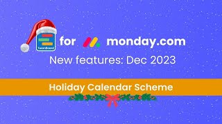 Holiday Calendar Scheme  Resource Planning for mondaycom  TeamBoard [upl. by Redneval617]