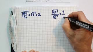 Rekenen in R Les 8 Vierkantswortel van een quotiënt Theorie [upl. by Novla]