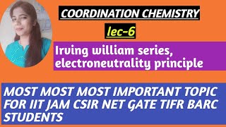 Electroneutrality principle and back bonding Irving william order of stability [upl. by Nnaeirb]