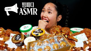 SUB장인한과amp아이스킘🍨 쫀득쫀득 치아조심 없어서못사는 약과 Korean dessert Yakgwa MUKBANG ASMR [upl. by Annamarie910]