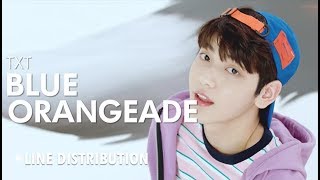 TXT  BLUE ORANGEADE  Line Distribution Color Coded [upl. by Kinney]