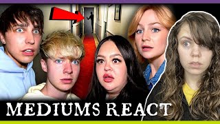 Sam and Colby Investigate CelinaSpookyBoos House with Celina and Kallmekris  Mediums React [upl. by Kincaid497]