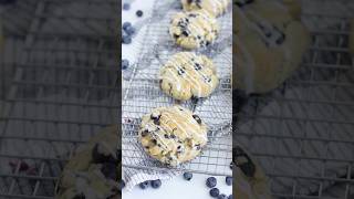 Lemon Blueberry Poppy Seed GIANT cookies Recipe on Bakingwithblondiecom cookies baking recipe [upl. by Adaynek]