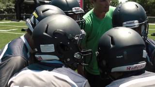 Football Tech Rep Huddle Chants [upl. by Lurleen]