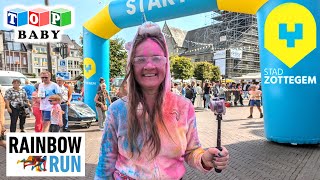 Zottegem met rainbow run Rainbow Run 2024 Holi Colours [upl. by Ruzich]