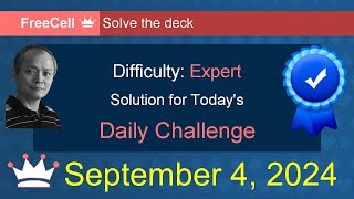 Microsoft Solitaire Collection FreeCell  Expert  September 4 2024 [upl. by Engelhart]