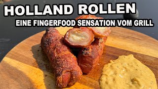 Holländer Rollen vom Grill eine Fingerfood Sensation  The BBQ BEAR [upl. by Huoh]