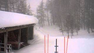 TIME LAPSEMadesimo christmas snow stormprime 24 ore [upl. by Rosenfeld]