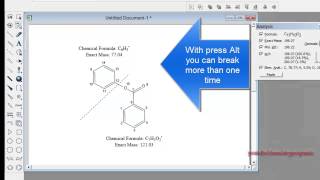 ChemDraw tutorial 14 Mass Fragmentation Tool [upl. by Clorinda]