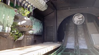 NEW JURASSIC WORLD The Ride New INDOMINUS REX  Universal Studios Hollywood 2021 [upl. by Yrocej224]