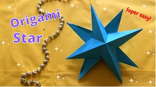 3D STELLE DI NATALE DI CARTA  lavoretti di natale origami natalizi origami facili [upl. by Thorny260]