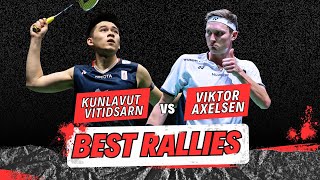 Best Rallies  Kunlavut Vitidsarn vs Viktor Axelsen [upl. by Onitnatsnoc]