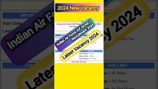 Indian Air Force Group C Vacancy 2024 । IAF RECRUITMENT 2024 pankaj360 shorts governmentjobs [upl. by Htebizile]