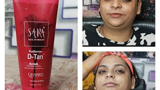 Sara D tan tan removal scrub how to usebest D tan scrubhow to use D tan scrubyoutubeshorts [upl. by Jacinda]