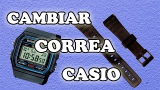 Cómo Cambiar la Correa a Reloj CASIO [upl. by Hpejsoj]