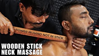 Wooden Stick Neck Massage amp Back Massage  Scalp Popping  Neck Cracking  Spine Cracking  ASMR [upl. by Erodasi956]