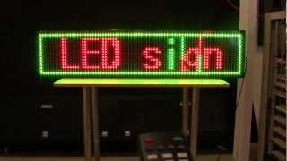 How to program your LED Sign  3 Color Scrolling Programmable Message Board [upl. by Ojytteb]