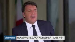 Linglese di Renzi nellintervista a Bloomberg Tv [upl. by Kenwrick570]