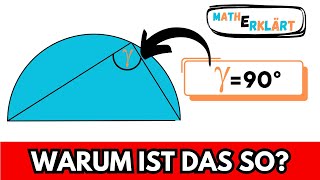 Wie kommt man auf den Satz des Thales🤔 Mathe Erklärt 6 [upl. by Rust395]