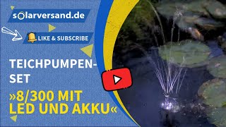 Solar Teichpumpenset 8300  Dekoratives Wasserspiel für kleine Teiche und Schalen [upl. by Basilius]