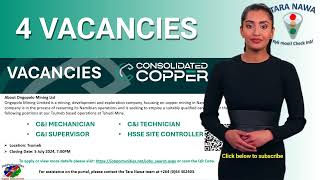 👲🤵👰🧑‍🍼Vacancies Ongopolo Mining Limited 4 Vacancies Tshudi Mine Closing Date 5 Jul 2024 [upl. by Docila720]