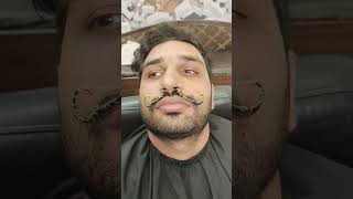 how to set mustache  how to set mustache punjabi🧔😍👌mustachetrendingshors [upl. by Hillegass]