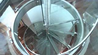 Installation of an enzie Universal Glass Spiral Staircase [upl. by Arised]