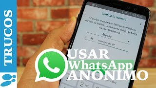 Cómo tener un número de WhatsApp anónimo sin SIM [upl. by Nnaassilem]