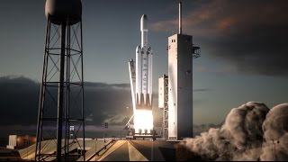 Falcon Heavy  Flight Animation [upl. by Atsejam]