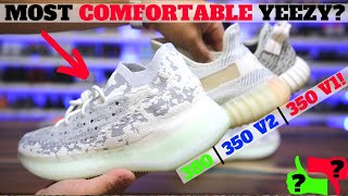 MOST COMFORTABLE YEEZY EVER YEEZY BOOST 380 vs 350 V2 vs 350 V1 Comparison [upl. by Ahsrat]