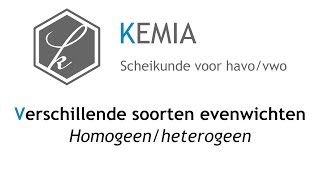 Verschillende soorten evenwichten Homogeenhetereogeen [upl. by Ala]