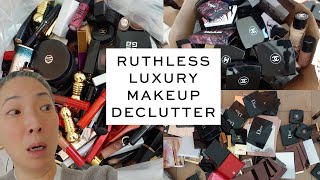 Ruthless Luxury Makeup Declutter  mishmas2023 Day 23 [upl. by Wooldridge]