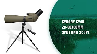 SVBONY SV401 2060x80mm Spotting Scopes [upl. by Evelin753]