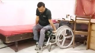 How I Transfer Between Wheelchair and Bed  C6 Complete Quadriplegic from Delhi Nurudin Goldy [upl. by Hamachi]