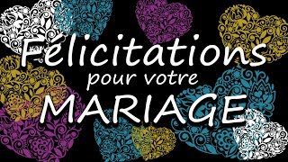 63  Félicitations mariage  Vœux de bonheur  animation dessin [upl. by Costanza336]