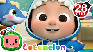 Baby Shark V2 Hide and Seek Version  CoComelon  Kids Cartoons amp Nursery Rhymes  Moonbug Kids [upl. by Annenn]