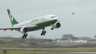 Go Around2 EVA AIR A332 Super Typhoon Usagi 長榮航空天兔颱風重飛 [upl. by Cathee]