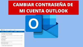 COMO CAMBIAR LA CONTRASEÑA DE MI CUENTA DE OUTLOOK [upl. by Backer258]