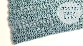 Crochet baby blanket  how to crochet [upl. by Shinberg]