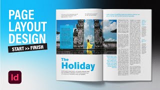 How to Magazine Design Page Layout in Adobe InDesign CC  Graphic Design Tutorials [upl. by Nodroj]